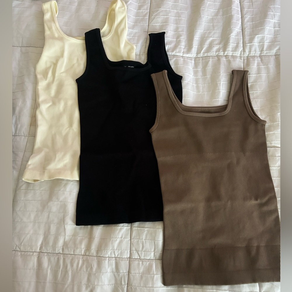 (3) tummy control cami tanks